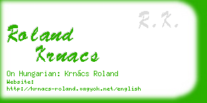 roland krnacs business card